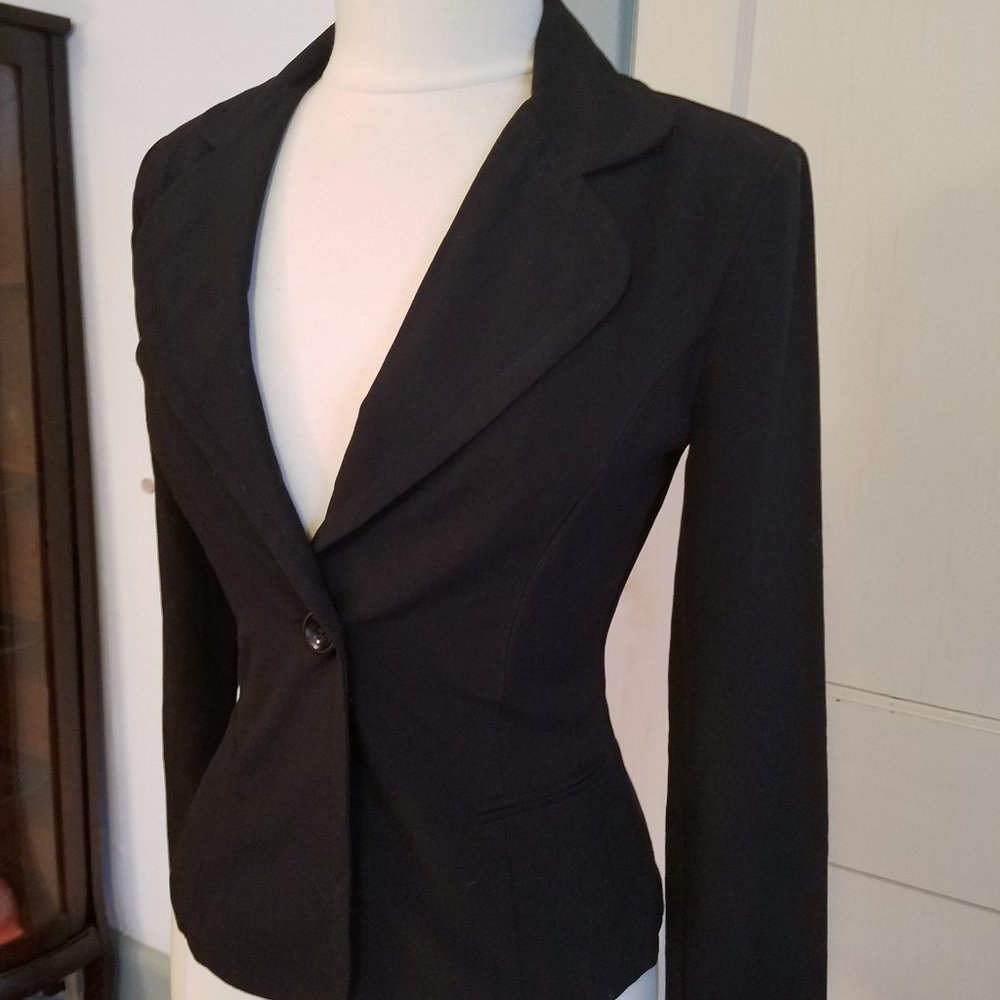 Black Office Suit Blazer Jacket Single Button NWT